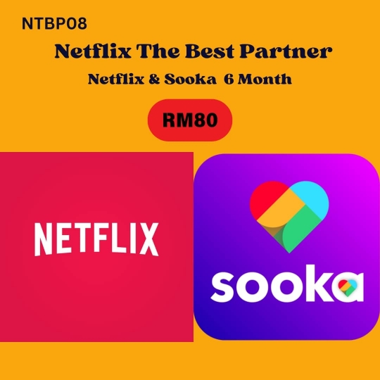 Netflix & Sooka vip  6 bulan