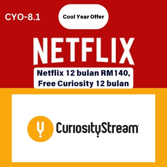 Netflix & Curiosity Stream (1 YEAR)