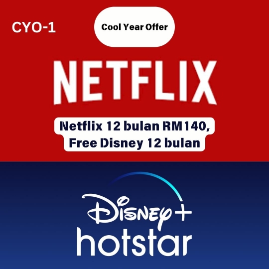 Netflix & Disney Plus Hotstar (1 YEAR)