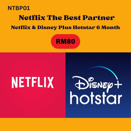 Netflix & Disney Plus Hotstar 6 bulan