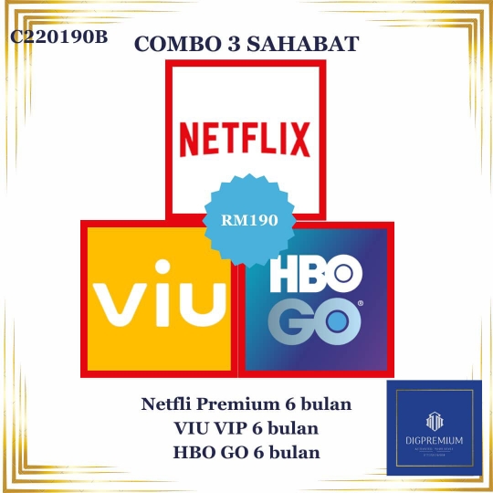Netflix + VIU + HBO  6 bulan